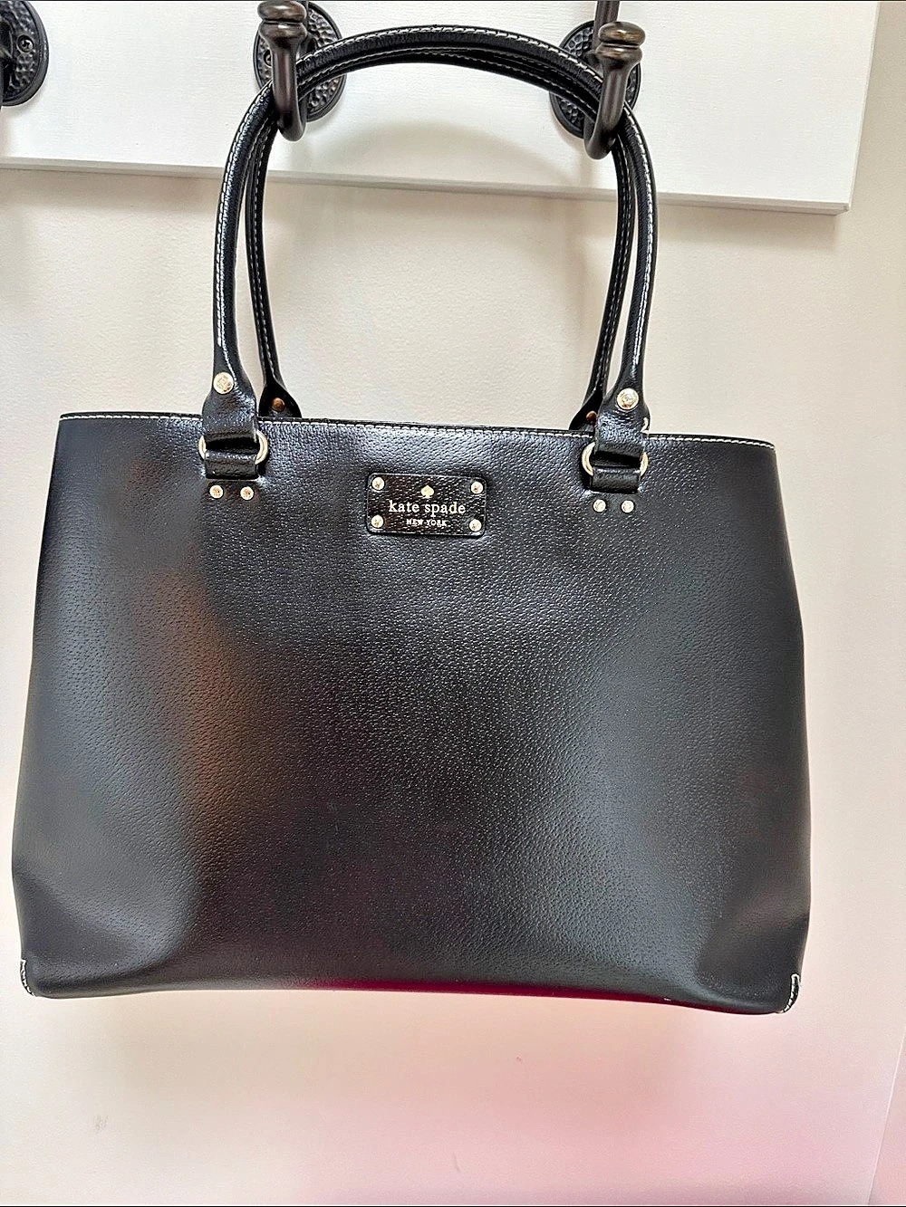 kate spade Black Leather-Look Tote Bag